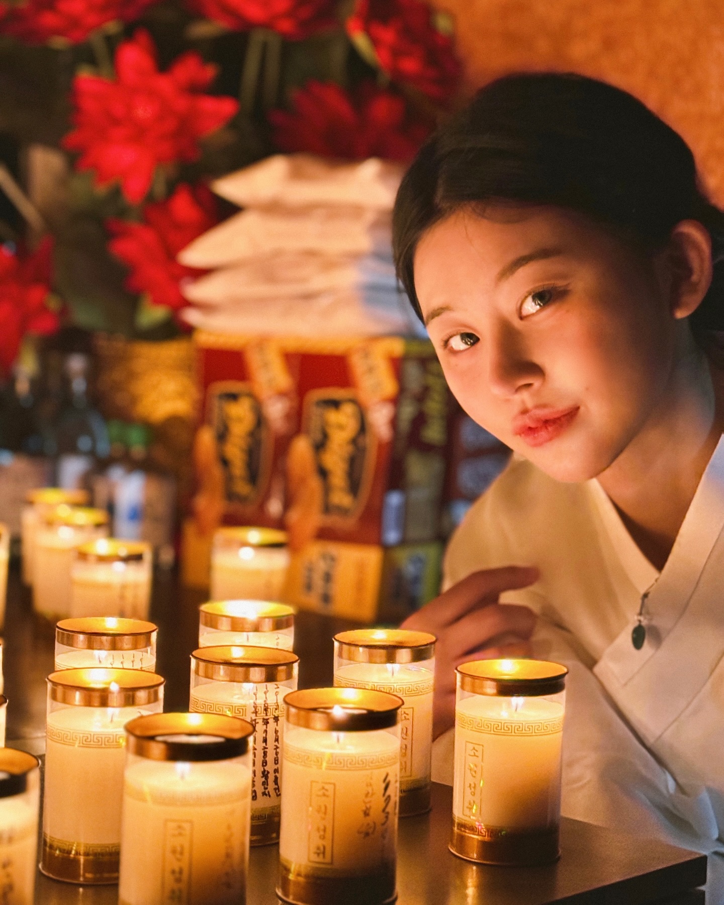 노슬비 촛불 한복